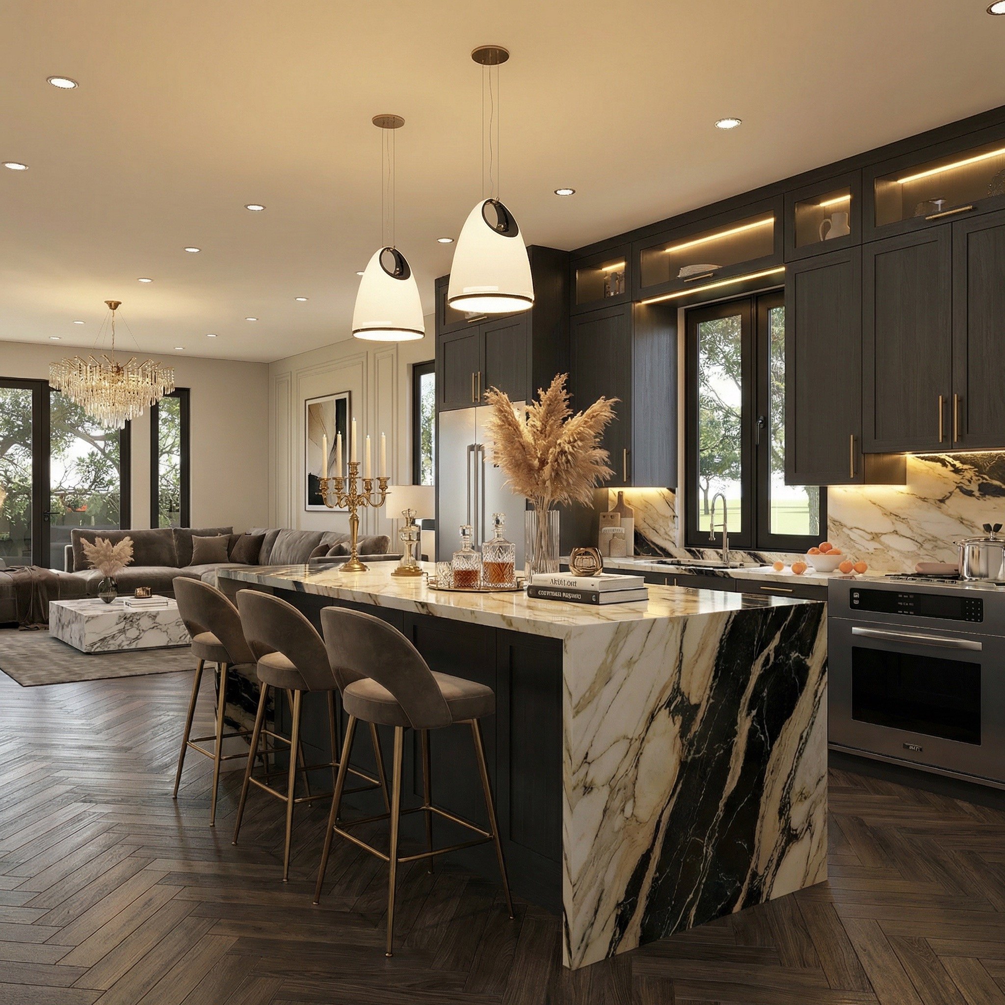 Dramatic kitchen composition