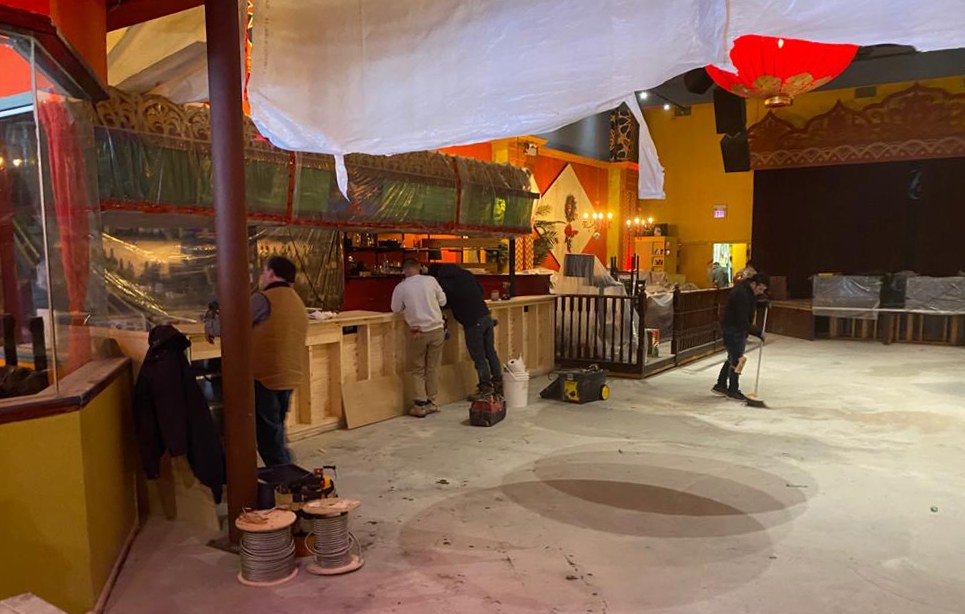 Structural interior renovation in progress