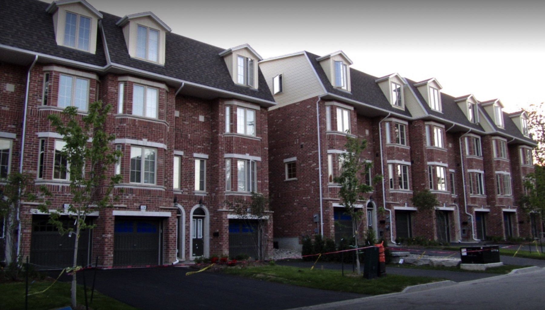 Completed townhouse community